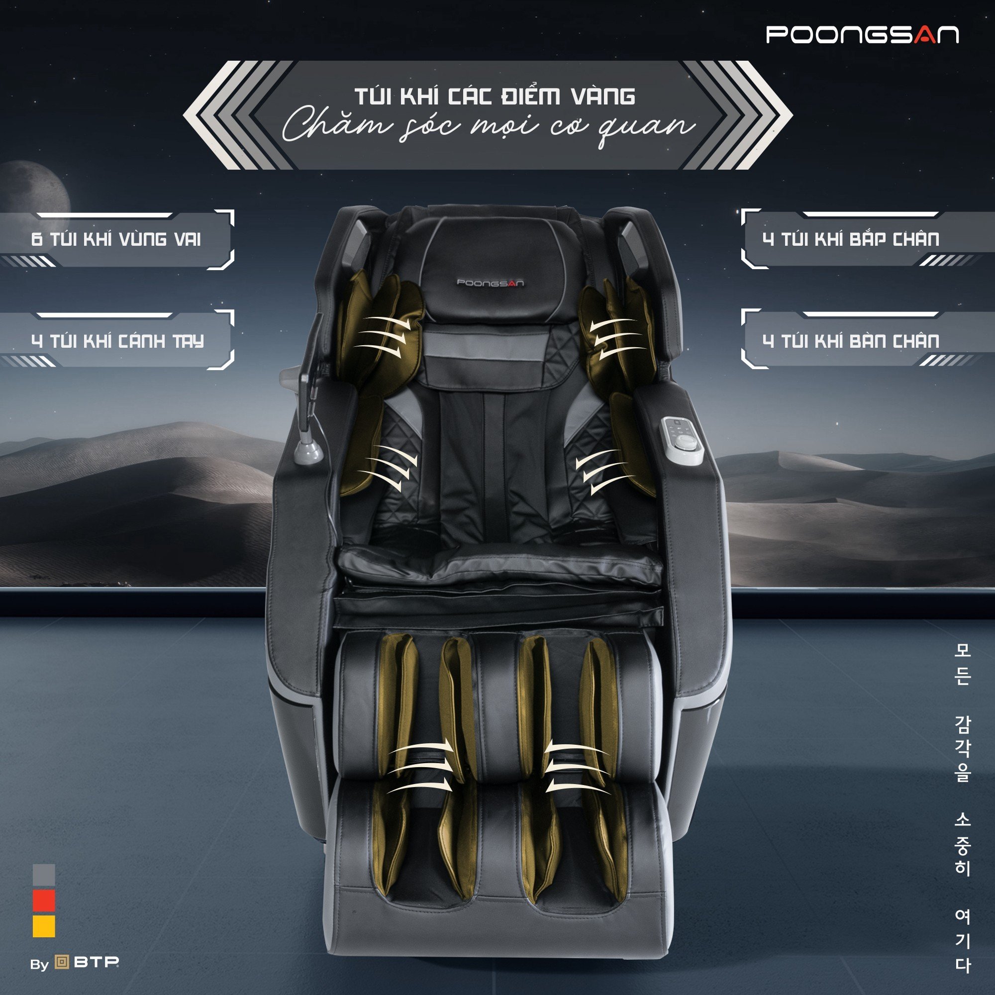 Túi khí giúp chăm sóc toàn bộ cơ thể